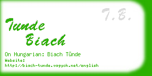 tunde biach business card